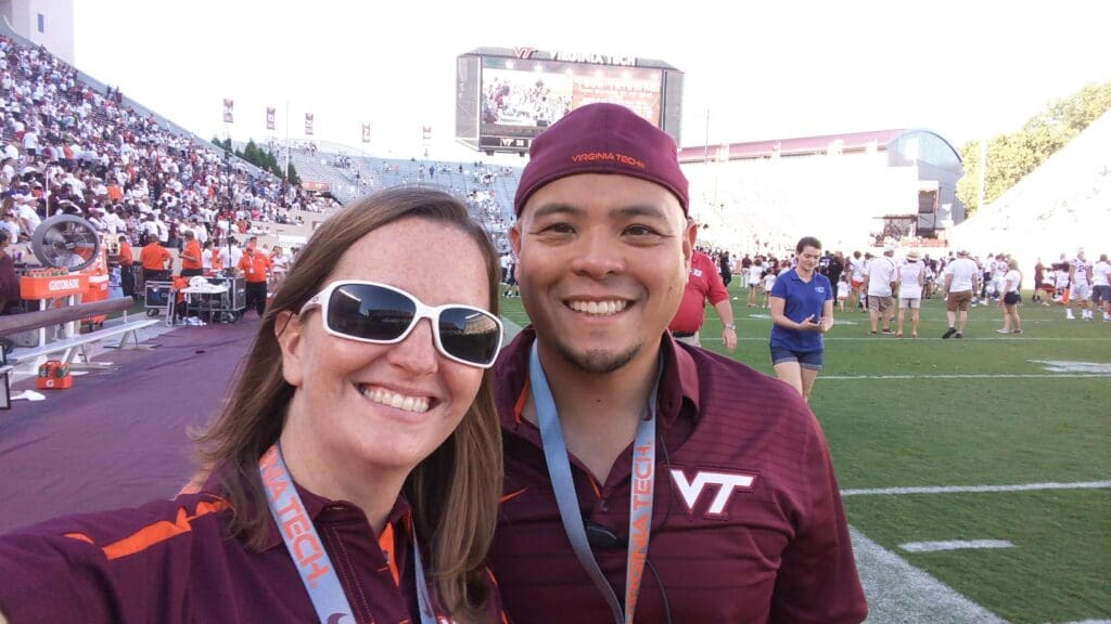 Jed Castro and his wife